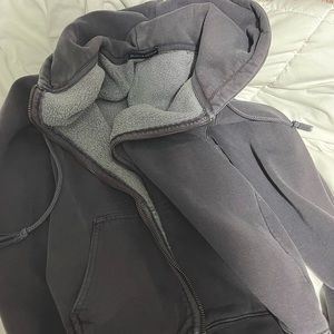 Brandy Mellvile Gray zip up Christy hoodie (regular fit)